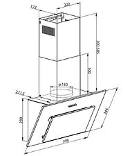 Кухонная вытяжка Weissgauff Yota 600 PB BL