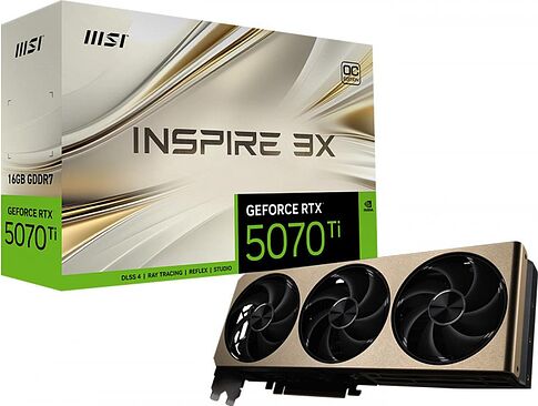 Видеокарта MSI GeForce RTX 5070 Ti 16G Inspire 3X OC Plus