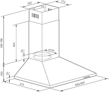 Кухонная вытяжка Graude DHP 60.0 E
