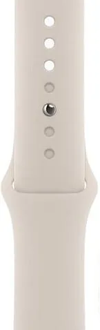 Умные часы Apple Watch Series 9 45 мм (алюминиевый корпус, звездный свет/звездный свет, спортивный силиконовый ремешок M/L)