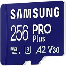 Карта памяти Samsung PRO Plus microSDXC 256GB MB-MD256SA/EU (с адаптером) Карта памяти Samsung PRO Plus microSDXC 256GB MB-MD256SA/EU (с адаптером)