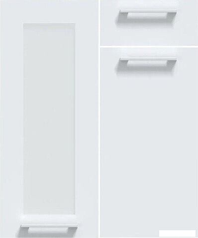 Готовая кухня Интерлиния Мила Gloss 4.0-ПМ1 (кашемир/кашемир/белый гранит)