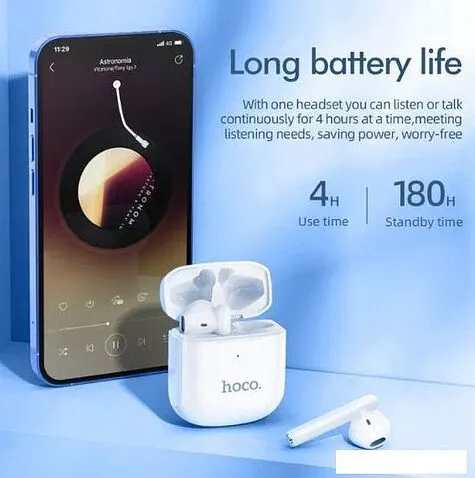 Наушники Hoco EW19 Plus (голубой)