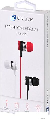 Наушники с микрофоном Oklick HS-S-210 (черный)