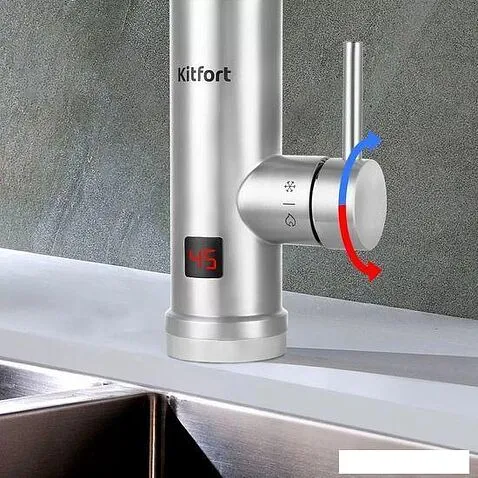 Проточный электрический водонагреватель-кран Kitfort KT-4032