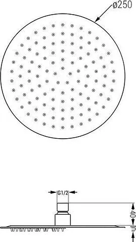 Верхний душ Mexen Slim Fi Chrome 79225-00