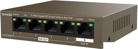 Неуправляемый коммутатор Tenda TEG1105PD
