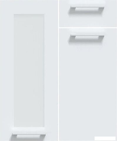 Готовая кухня Интерлиния Мила Gloss 2.45-ПМ3 (пепел/пепел/дуб бунратти)