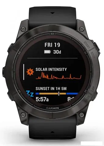 Умные часы Garmin Fenix 7X Pro Sapphire Solar (карбоново-серый титан/черный)