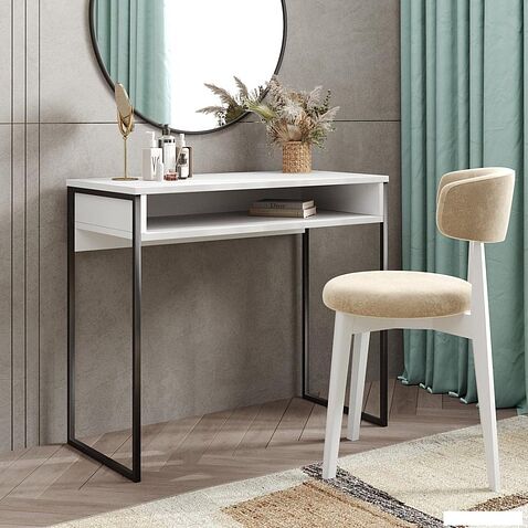 Консольный стол Soma СПМ-4-METAL (белый/черный)