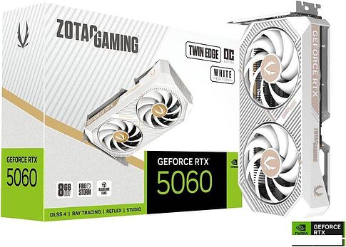 Видеокарта ZOTAC Gaming GeForce RTX 5060 Twin Edge OC White Edition ZT-B50600Q-10M