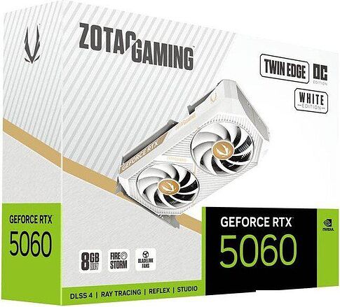 Видеокарта ZOTAC Gaming GeForce RTX 5060 Twin Edge OC White Edition ZT-B50600Q-10M