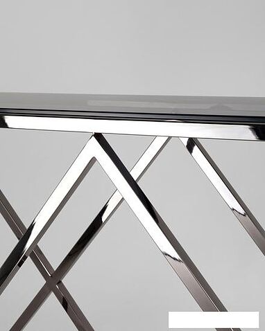 Консольный стол Stool Group Инсигния 115x30 ECST-026-BG-SK (стекло Smoke/сталь темный хром)