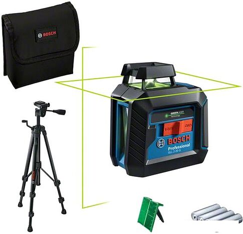 Лазерный нивелир Bosch GLL 2-20 G Professional 0601065001 (сумка, штатив, 4xAA)