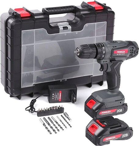 Дрель-шуруповерт Победа ДА-20/2 Ли-М (с 2-мя АКБ, кейс)