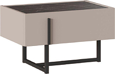 Тумба Ангстрем Милагро спальня МИ-300.10 (Д1, кашемир серый/камень пьетра/черный графит)