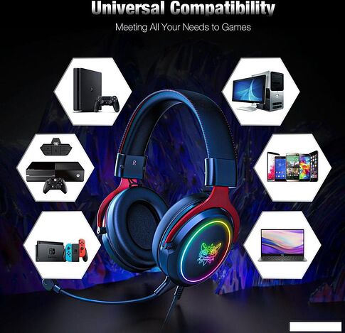 Наушники Onikuma X10 (черный/красный)