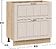 Шкаф напольный Трия Лина 1Н8Я2 с двумя ящикам (дуб крафт золотой/крем)