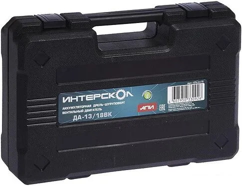 Дрель-шуруповерт Интерскол ДА-13/18ВК (с 2-мя АКБ, кейс)