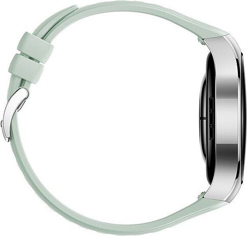 Умные часы Huawei Watch 5 42 мм (серебристый, с зеленым силиконовым ремешком, международная версия)