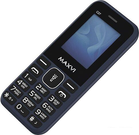 Кнопочный телефон Maxvi C27 (синий)