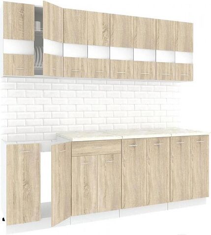 Кухня Кортекс-мебель Корнелия Экстра 2.3м (дуб сонома/марсель)