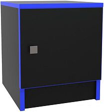 Тумба МДК Black BL-КМ3С 420x350x380 (черный/кромка синяя)