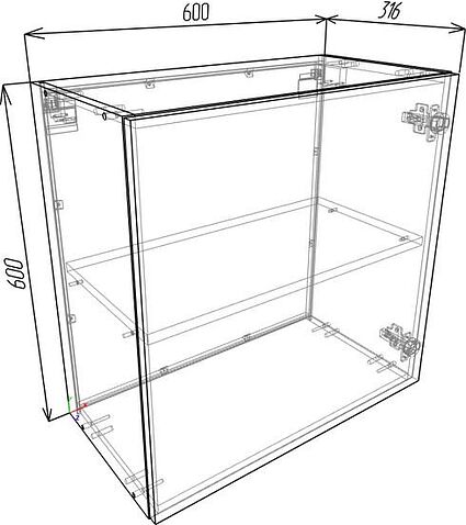 Шкаф навесной ЭлиГард Urban ШН 60/60 (белый)