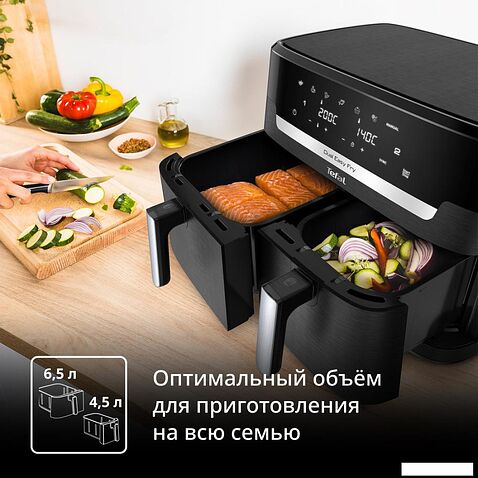 Аэрогриль (аэрофритюрница) Tefal Dual Easy Fry EY9428E0