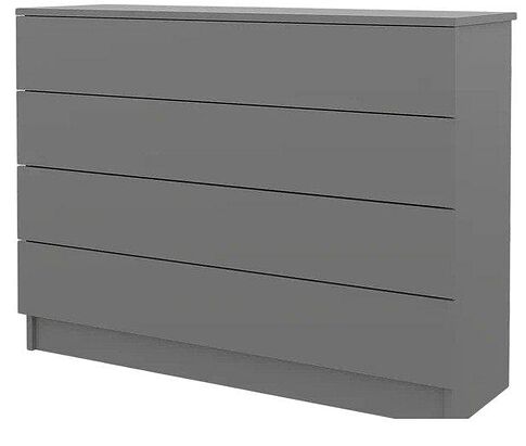 Комод Горизонт Нео 1050 4 ящика (серый графит)
