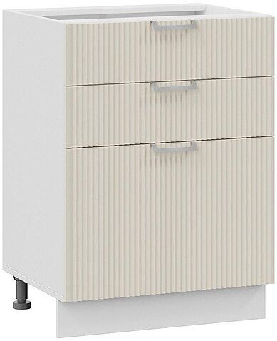 Шкаф напольный Трия Кимберли 1Н6Я3 (белый/крем)