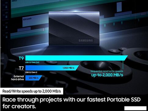 Внешний накопитель Samsung T9 2TB (черный)