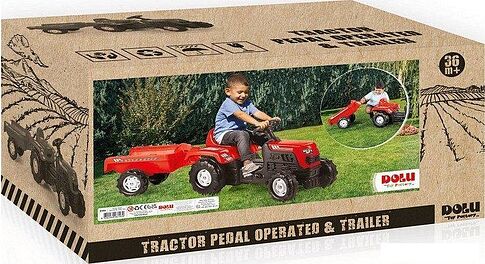 Педальная машинка Dolu Ranchero с прицепом 8146 (красный)