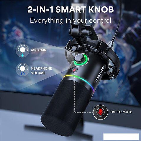 Проводной микрофон Maono PD200X (белый)