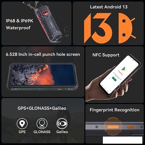 Смартфон Cubot KingKong 8 6GB/256GB (черный)