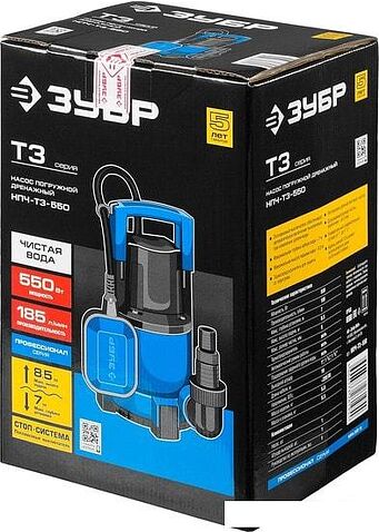 Дренажный насос Зубр НПЧ-Т3-550