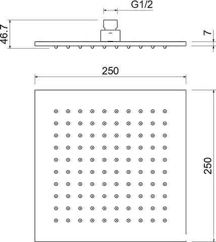 Верхний душ Aquatek AQ2076MB (черный матовый)