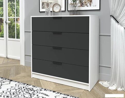 Комод Интерлиния Концепт КТ-К100 (антрацит/белый платинум)