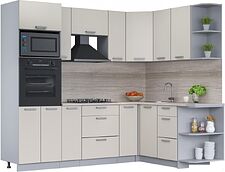 Готовая кухня Интерлиния Мила Лайт 1.68x2.4 правая (персидский жемчуг/перс. жемчуг/травертин серый) Готовая кухня Интерлиния Мила Лайт 1.68x2.4 правая (персидский жемчуг/перс. жемчуг/травертин серый)