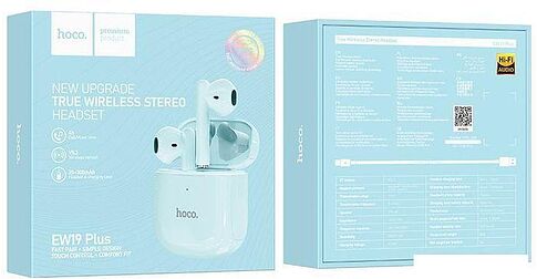 Наушники Hoco EW19 Plus (голубой)