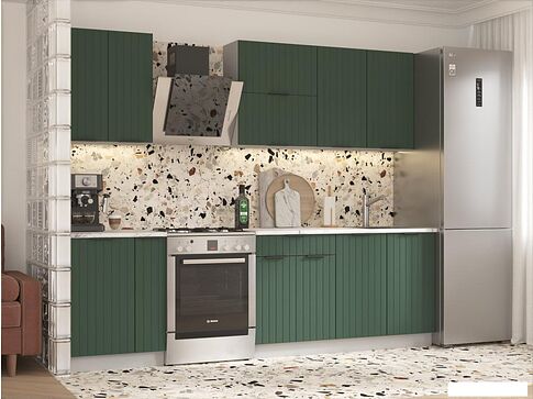 Готовая кухня Arvento АНТА-плюс 2м (зеленый)
