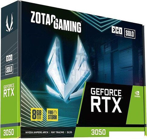 Видеокарта ZOTAC GeForce RTX 3050 Eco Solo ZT-A30500R-10L