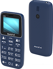 Кнопочный телефон Maxvi B110 (синий)