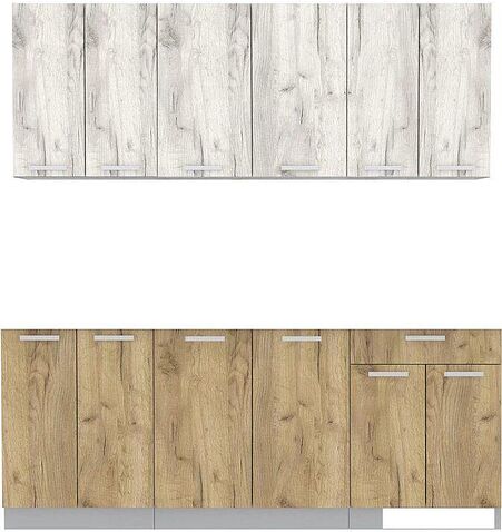 Готовая кухня Интерлиния Мила Лайт 2.0-60 без столешницы (дуб белый/дуб золотой) Готовая кухня Интерлиния Мила Лайт 2.0-60 без столешницы (дуб белый/дуб золотой)