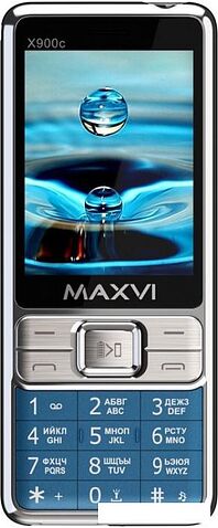 Кнопочный телефон Maxvi X900c (синий)