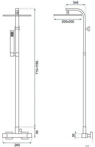 Душевая система Rea Milan REA-P0222 (хром)