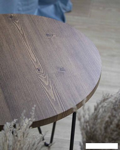 Журнальный столик Sheffilton SHT-CT79 (светлый орех/черный муар)