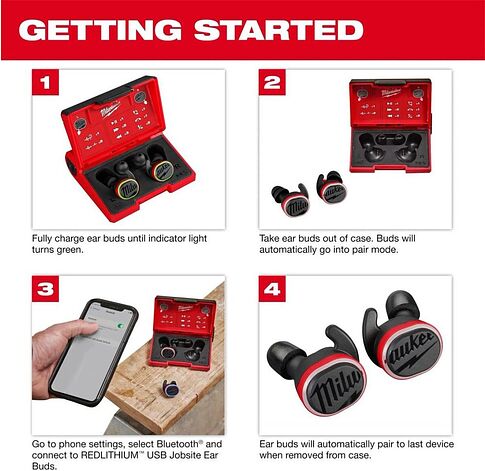 Наушники Milwaukee L4RLEPB-301 RL BT