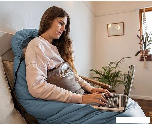 Спальный мешок Naturehike U350 NH20MSD07 (левая молния, голубой)