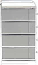 Комод Импэкс Leset Ноа 4 ящика узкий (белый/светло-серый)